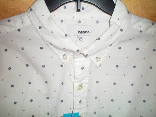 NWT NEW mens SONOMA l//s flexwear stretch casual soft touch shirt $46 retail