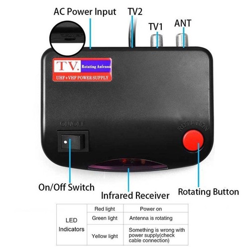 HDTV Antenna Amplified Digital TV Antenna 150Mile 360 Rotation Outdoor With Pole