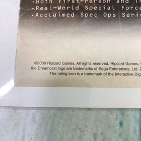 2000 Spec Ops Omega Squad Game Sega Dreamcast Print Ad/Poster Art Magazine Page