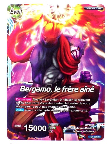 Dbs card tb1-026 c awakening Bergamo tournament of power dragon ball super card