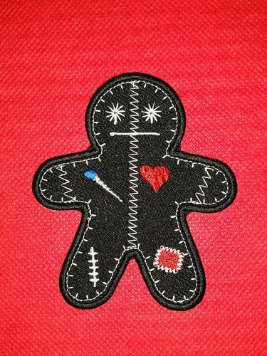 ONE HALLOWEEN EMBROIDERED MORALE PATCH /"VOODOO GINGERBREAD MAN/"