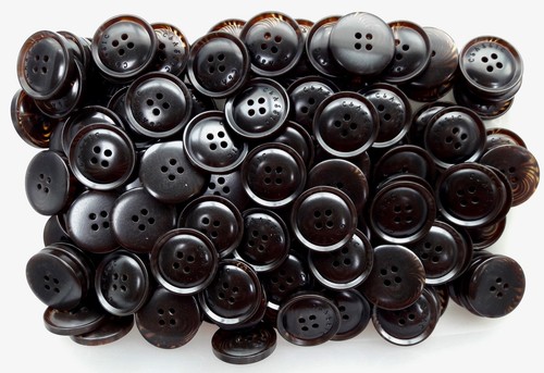 15mm 21mm 25mm 30mm Rich Dark Chocolate Brown Swirl 4 Hole Buttons Q103A-Q103D