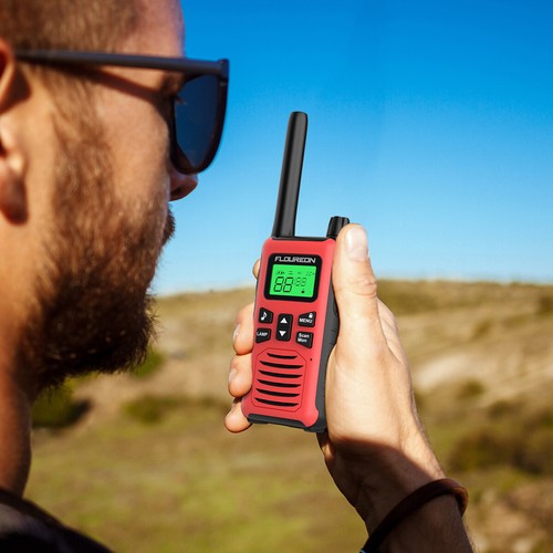 2x FLOUREON Walkie Talkie FRS//GMRS 462-467MHZ 2-Way Radio 22 Channel Interphone