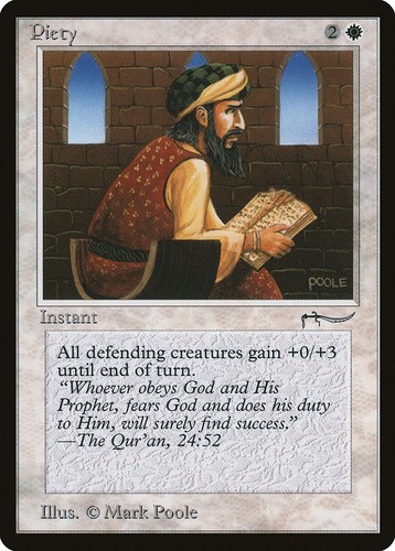 Piety Arabian Nights NM-M White Common MAGIC GATHERING CARD ABUGames a Dark