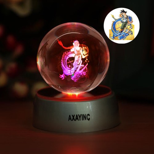 Toy Crystal Ball LED Table Lamp Bedroom Night Light Crafts Christmas Gift RGB