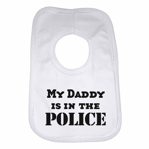 New Personalised Cotton Baby Bib for Boys /& Girls My Daddy is in The Police