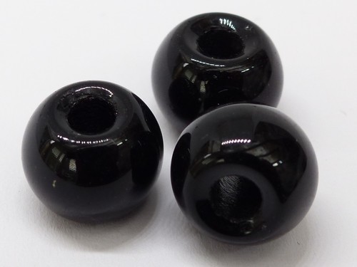12 LARGE HOLE EUROPEAN STYLE CZECH GLASS BEADS mm GREAT FOR LEATHER - 8PCS