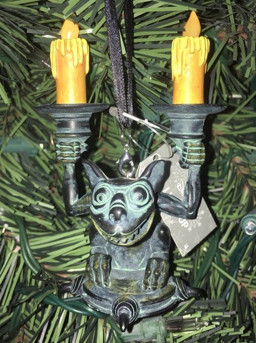 Disney Haunted Mansion Gargoyle Candlestick Light Up Christmas ORNAMENT