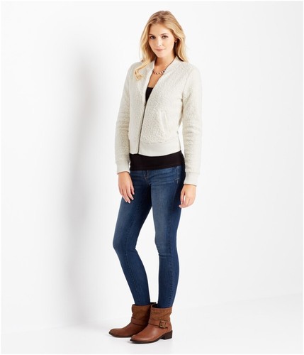 Aeropostale Womens Sherpa Bomber Jacket