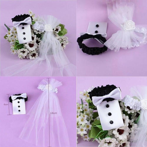2pcs Toasting Decoration Bride/&Groom Party Wedding Mark Wine Glass Decor