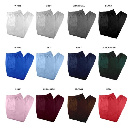 2 PACK MENS WOMENS CASUAL SWEATPANTS PLAIN JOGGERS FLEECE HOUSE PANTS GYM YOGA