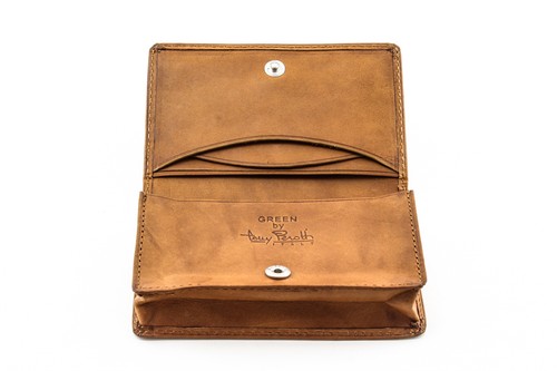 Tony Perotti Front Pocket Leather Business and Credit Card Case Wallet in Honey
