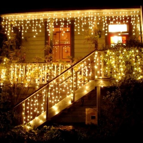 Témpano Colgante Nieve Guirnalda Luces Cortina Navidad Fiesta Boda