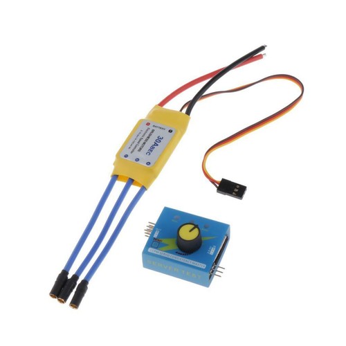 30A 12V DC ESC Speed Controller Regulator Set for RC Helicopter DIY Upgrade
