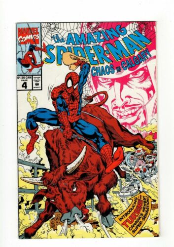 Amazing Spider-Man VF//NM Chaos in Calgary #4 1992 Marvel Spiderman Comic Book