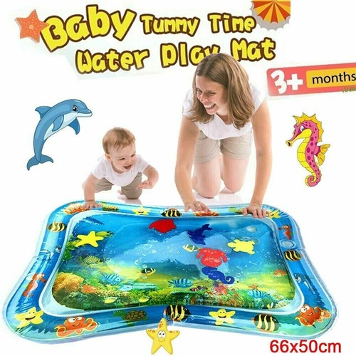 Baby Wasserkissen Spielmatte Aufblasbare Früherzieh Spielzeug Seewelt 66 x 50 cm