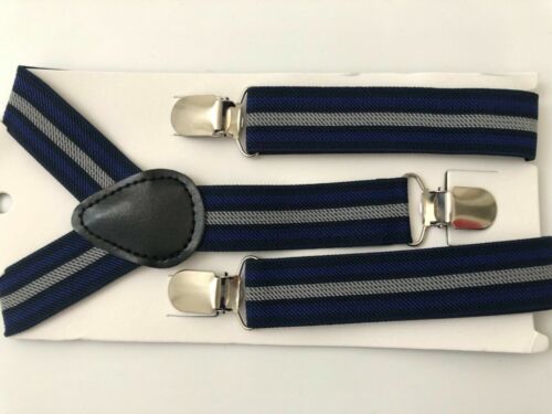 Boys Kid Children retro Party Costume Wedding Stripe Check Suspender Brace Belt