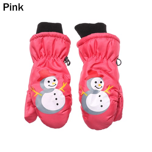 0-5 Years Old Boys Girls Lovely Ski Gloves Winter Thick Velvet Knitted Mittens