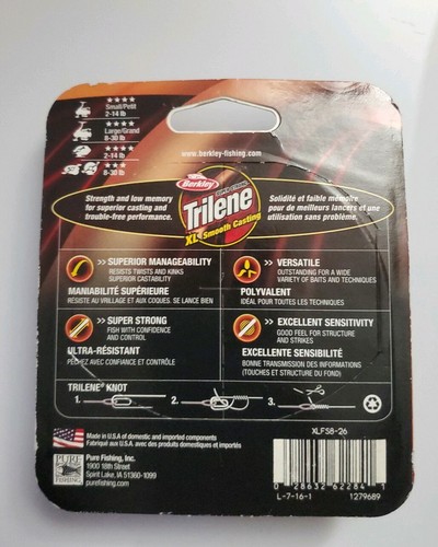 330 yd environ 301.75 m Nouveau fil Berkley Trilene XL 8 lb environ 3.63 kg Clear Blue Fluorescent