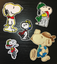 Snoopy Cartoon embroidery patch SEW on// IRON on NEW 5 pieces mix 3/"x2/"