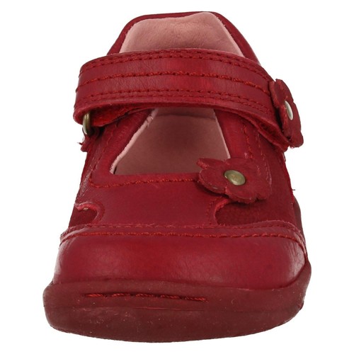 Girls Startrite Dark Red Leather Shoes F//G Fitting Petals