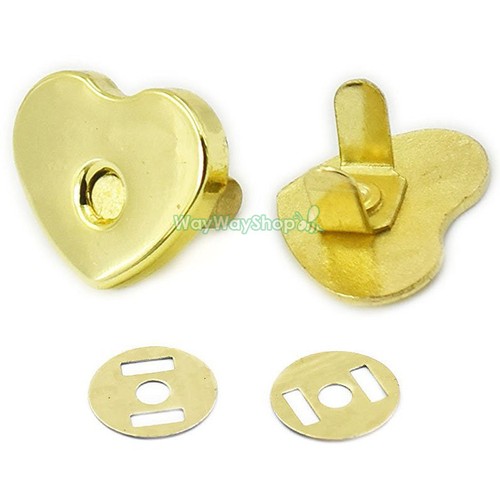 14mm 18mm Love Heart Magnetic Snap Purse Handbag Closures Clasps Button DIY Bag