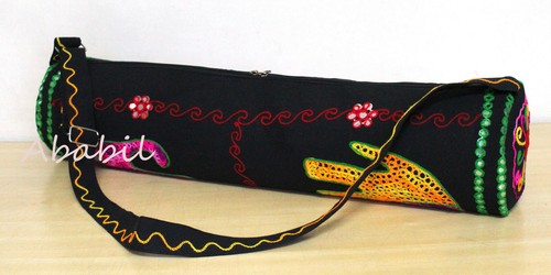 Elephant Multi Embroidered Yoga Mat Carrier Bag Sports Gym Bags New Yoga Mat Bag