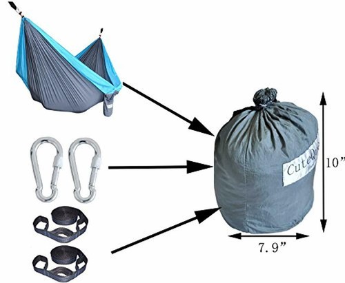 Eno Nylon Camping Hamac Léger Suspendu Parachute avec 2 portable Arbre Sangles