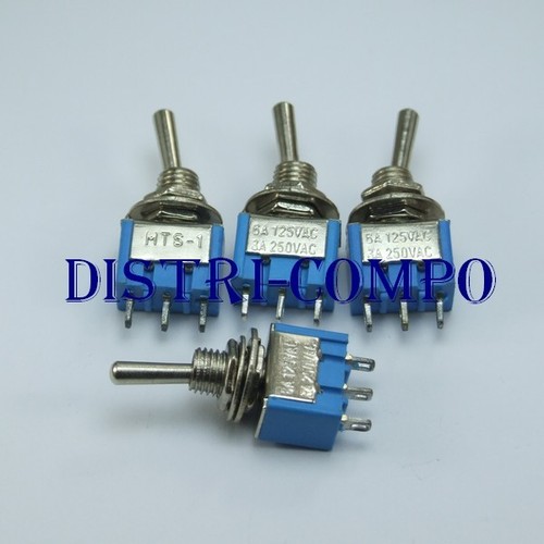 lot de 4 Commutateur à levier miniature unipolaire ON-OFF-ON 2A 250VAC