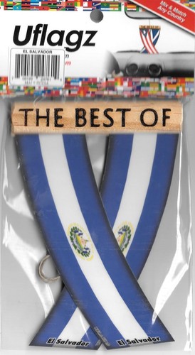 Rearview mirror car flags El Salvador Salvadorian unity flagz for inside the car