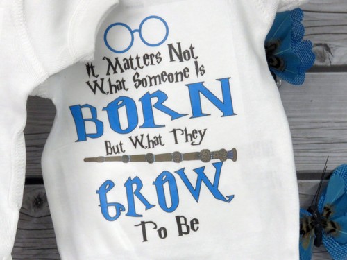 Baby Announcement HP Inspired Matters Not What You are Born Baby Bodysuit