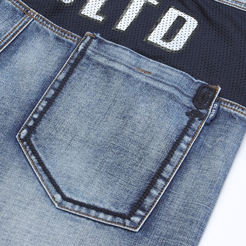 Mens Jeans Shorts Hip Hop Denim Shorts Long Loose Fit Blue Plus Size 32W-46W 13L