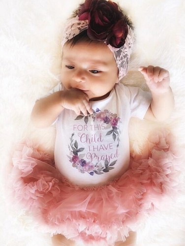 UK Newborn Baby Girls Floral Romper Tops T-shirt Tulle Skirts Tutu Dress Outfits