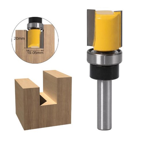 8mm Shank Top Bearing Flush Trim Router Bit 3//4 Dia Woodwork Milling Cutter