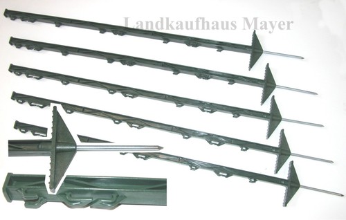 Weidezaunpfahl 105cm Grün o.Weiß Weidezaun Kunststoffpfähle Weidezaunpfähle