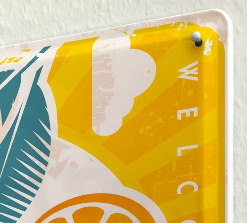 Tin Sign Retro Kitchens Lemonade Tropical bar cocktails