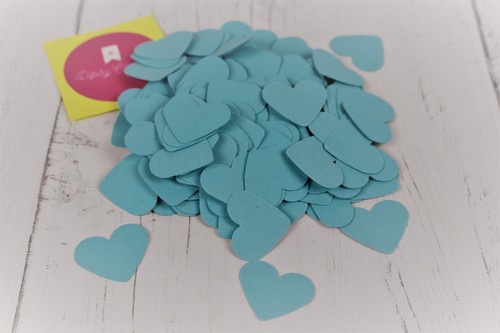 F Baby Blue Love Heart Table Top Confetti Wedding Engagement Anniversary