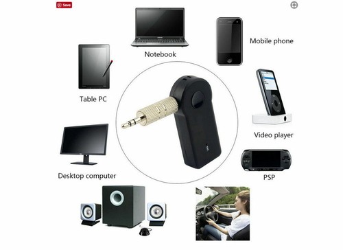 Wireless Bluetooth 3.5mm AUX Audio Stereo Music Home Car Receiver Adapter
