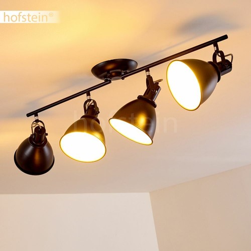 schwarz-gold Wohn Schlaf Zimmer Leuchten Decken Lampen Vintage Flur Strahler