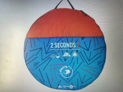 Quechua 2 Seconds 2 Person Festival Tents Colour Orange-Blue New £45