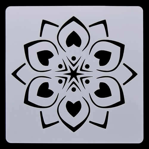 Mandala Dotting Stencils Template Wood Airbrush Painting Layering Scrapbooking