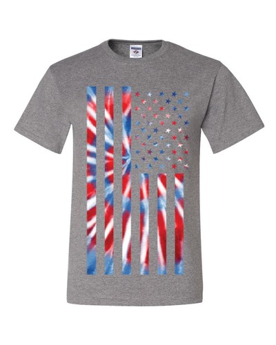 Tie-dye American Flag T-Shirt 4th of July Stars and Stripes Tee Shirt