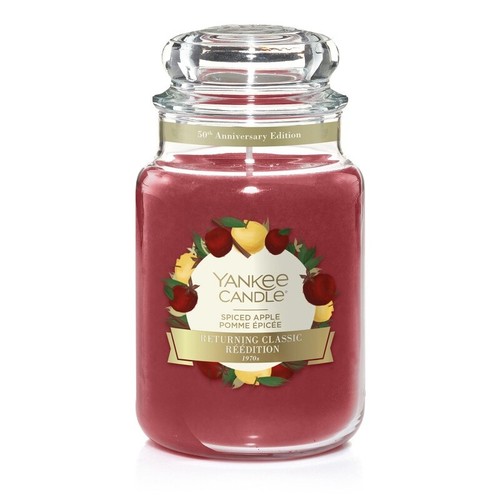 Yankee Candle Large Jar Spiced Apple Returning Favourites Bougie Parfumée housewarmer