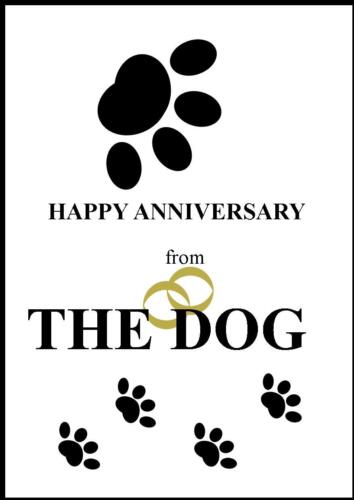 1 Own Design Novelty Happy Anniversary Card From The Dog