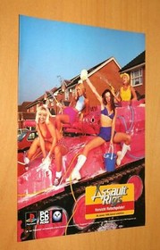 1995 Assault Rigs Sega Saturn PS1 Old Vintage Promo Poster / Ad Art print