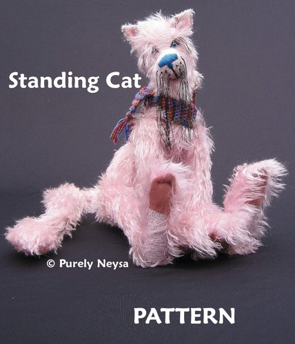 Standing Cat PATTERN with Double Jointed Head by Neysa A Phillippi Purely Neysa