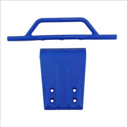 RPM 80955 Front Bumper /& Skid Plate Blue Traxxas Slash
