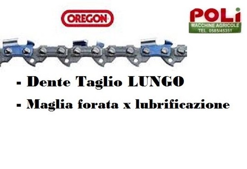 CATENA MOTOSEGA OREGON 91VXL050E PASSO 3//8 LP x SPESSORE 1,3 mm 50 MAGLIE