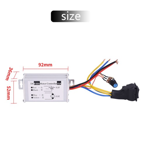 DC 9~60V 12V 24V 36V 20A PWM DC Motor Speed Control Controller CW CCW Reversible