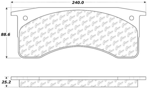 Disc Brake Pad Set-C-TEK Metallic Brake Pads Rear,Front Centric 102.07690